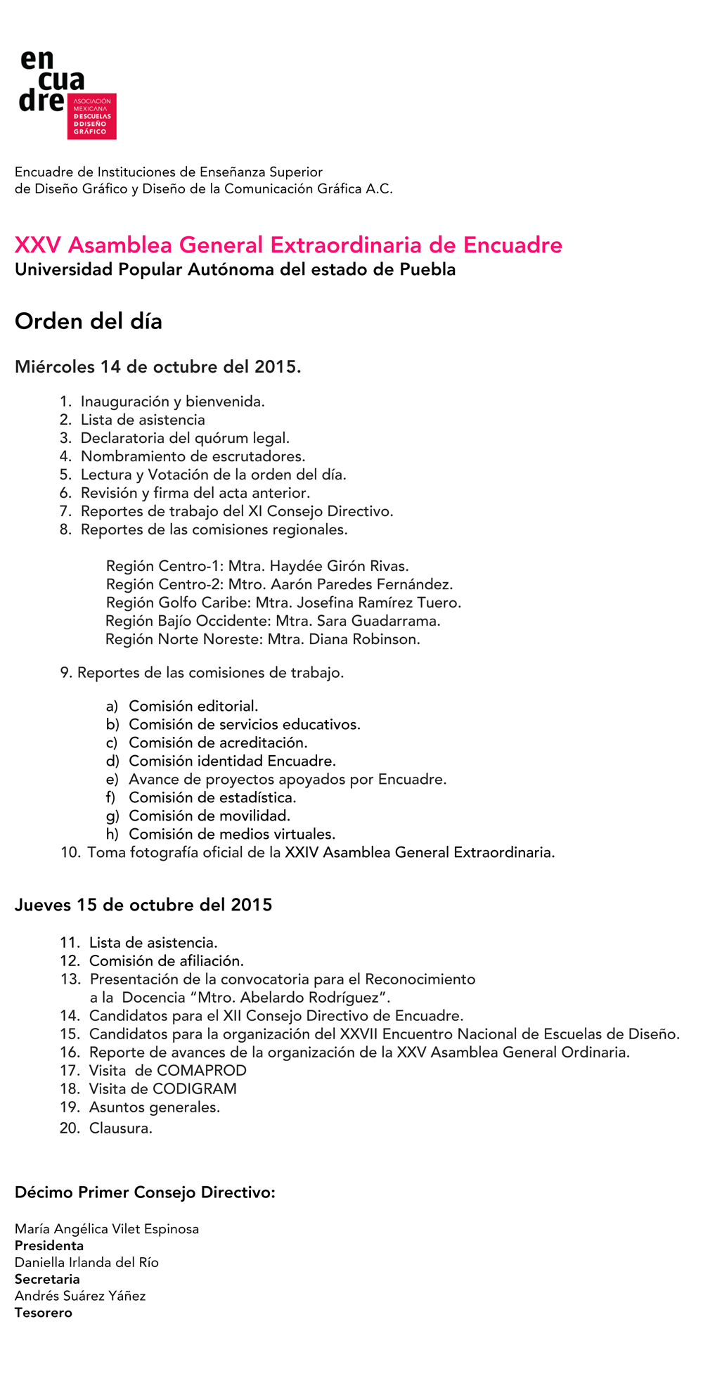 Microsoft Word - ORDEN DEL DÍA XXV Asamblea Extraordinaria.docx
